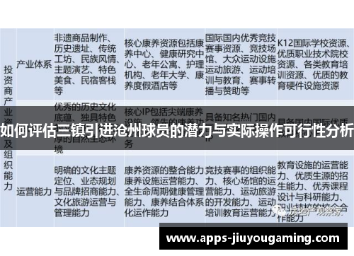 如何评估三镇引进沧州球员的潜力与实际操作可行性分析
