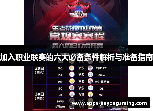 加入职业联赛的六大必备条件解析与准备指南