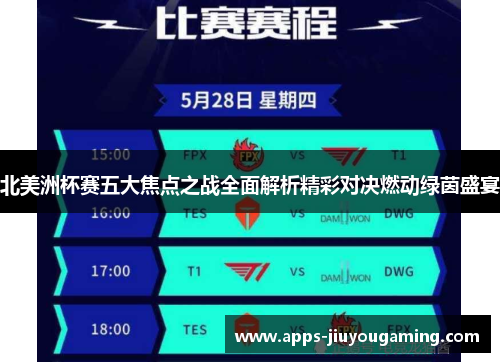 北美洲杯赛五大焦点之战全面解析精彩对决燃动绿茵盛宴